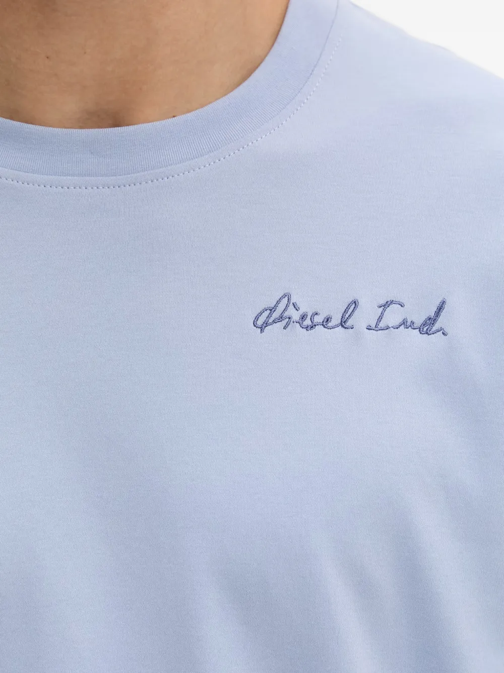 Diesel T-ADJUST-V11 T-shirt met logo-print Blauw
