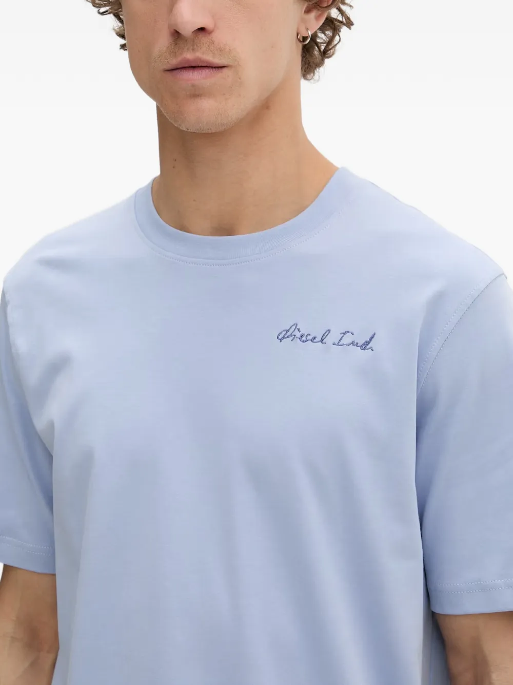 Diesel T-ADJUST-V11 T-shirt met logo-print Blauw