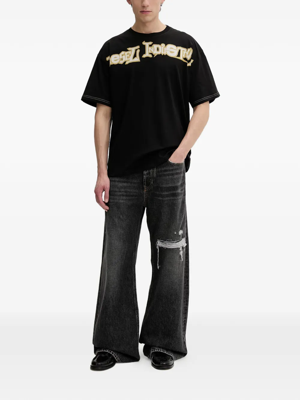 Diesel T-BOXT-V3 T-shirt met logo-print Zwart