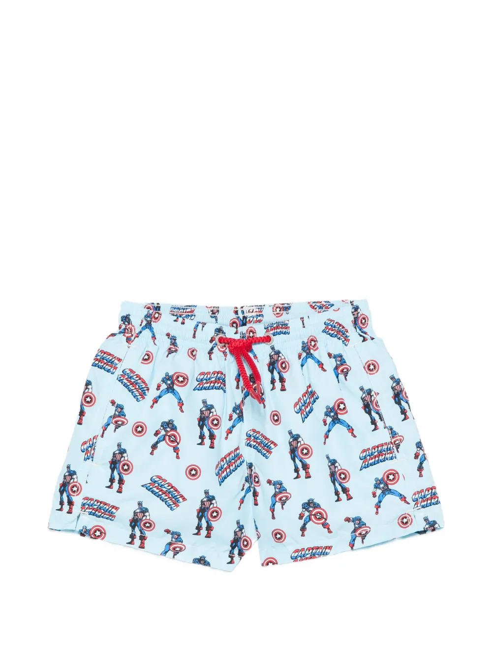 MC2 Saint Barth Kids x Marvel Captain America zwembroek met print Blauw