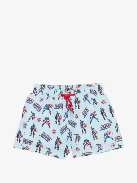 MC2 Saint Barth Kids x Marvel Captain America-print swim shorts