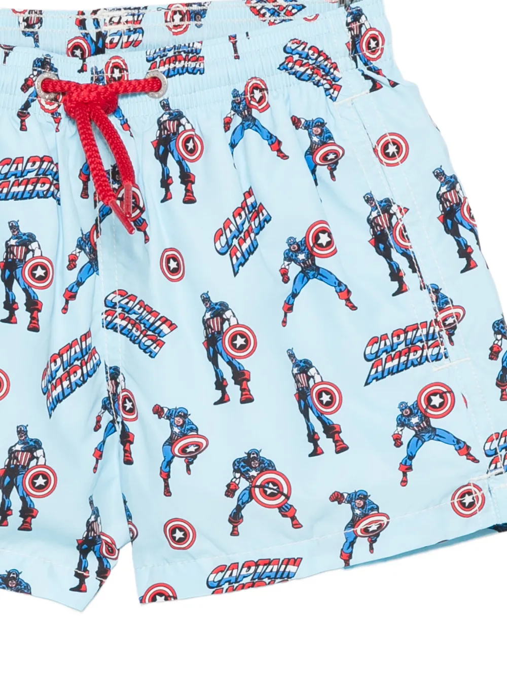 MC2 Saint Barth Kids x Marvel Captain America zwembroek met print Blauw