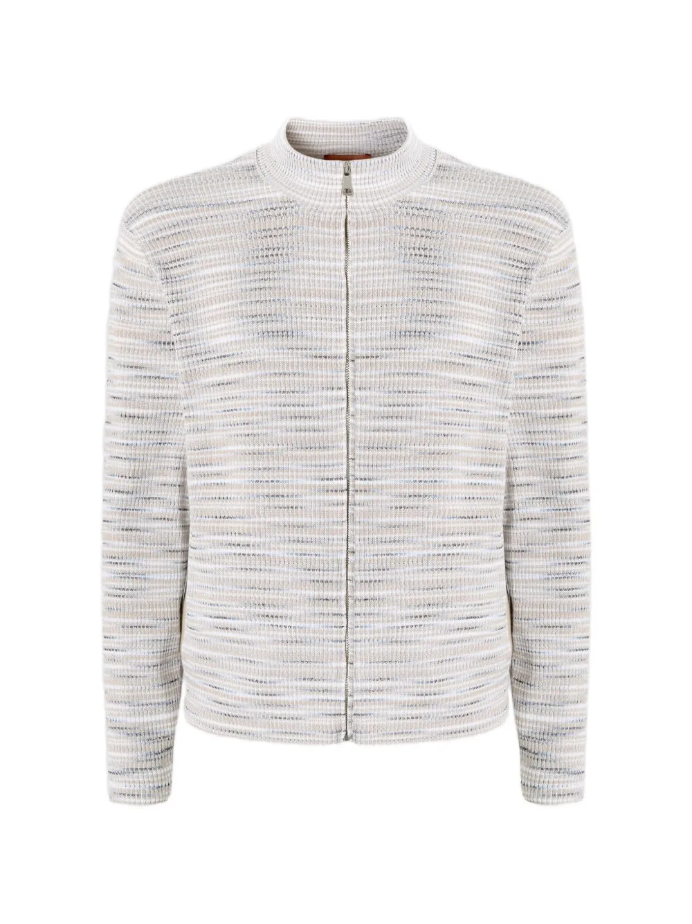 Missoni ribbed zip-up cardigan - Neutrals