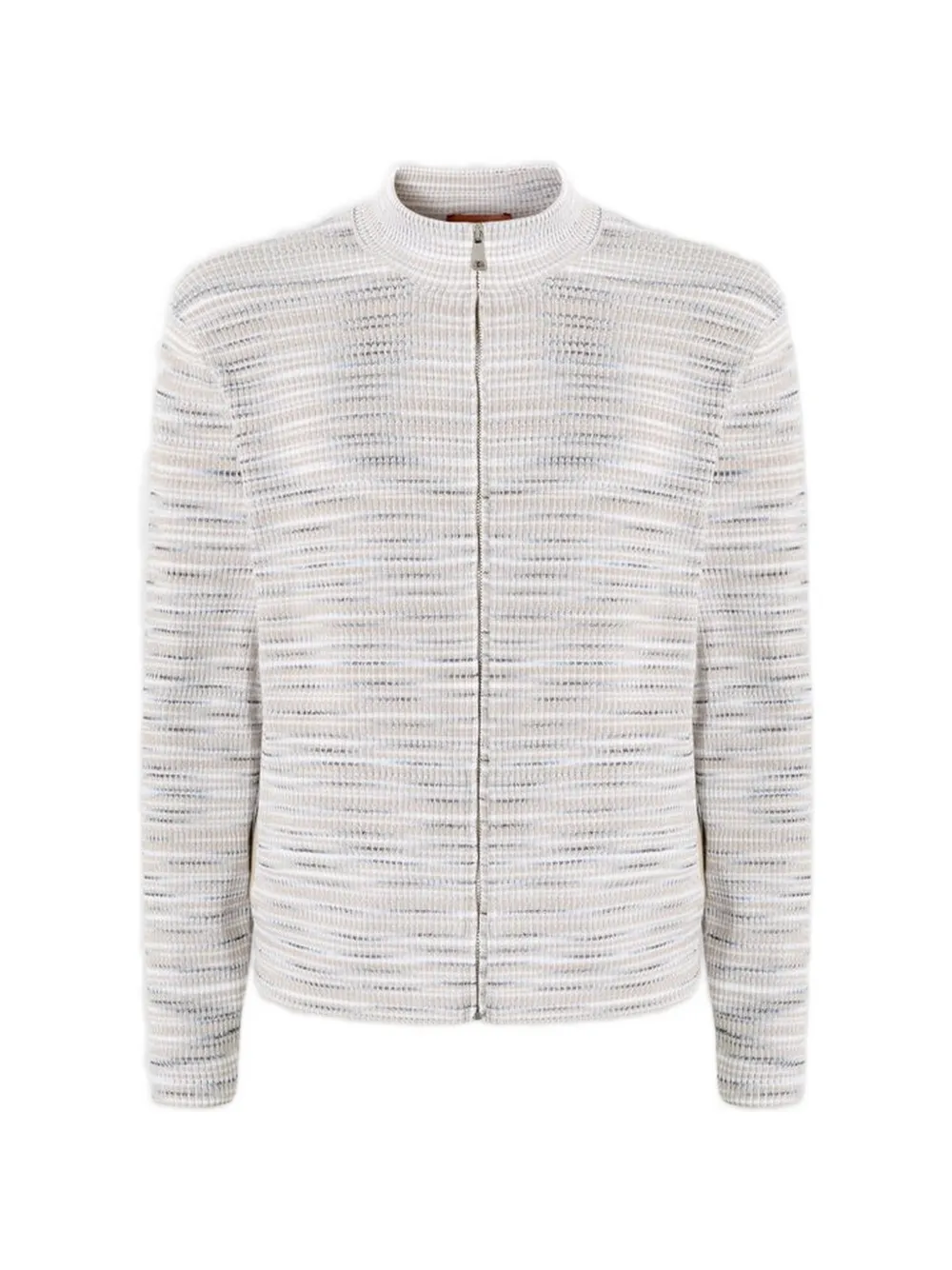 Missoni Geribbeld vest met rits Beige