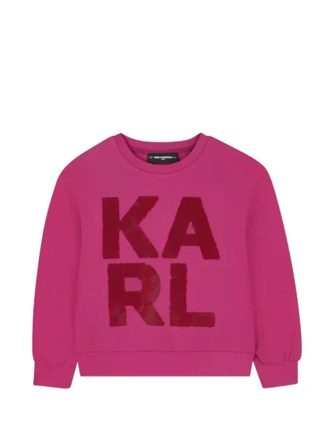 Karl Lagerfeld Kids sweatshirt med pailletudsmykket logo