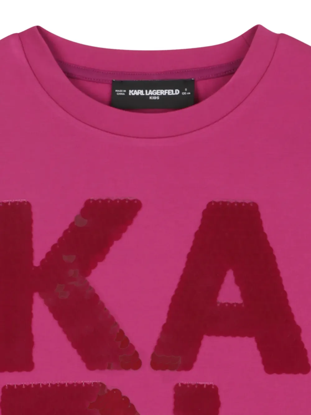Karl Lagerfeld Kids Sweater met logo van pailletten Roze