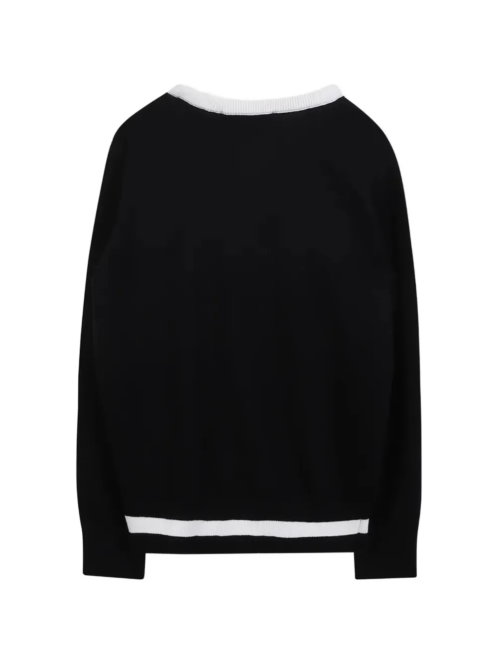 Karl Lagerfeld Kids Trui met zijstreep en logo-intarsia Zwart