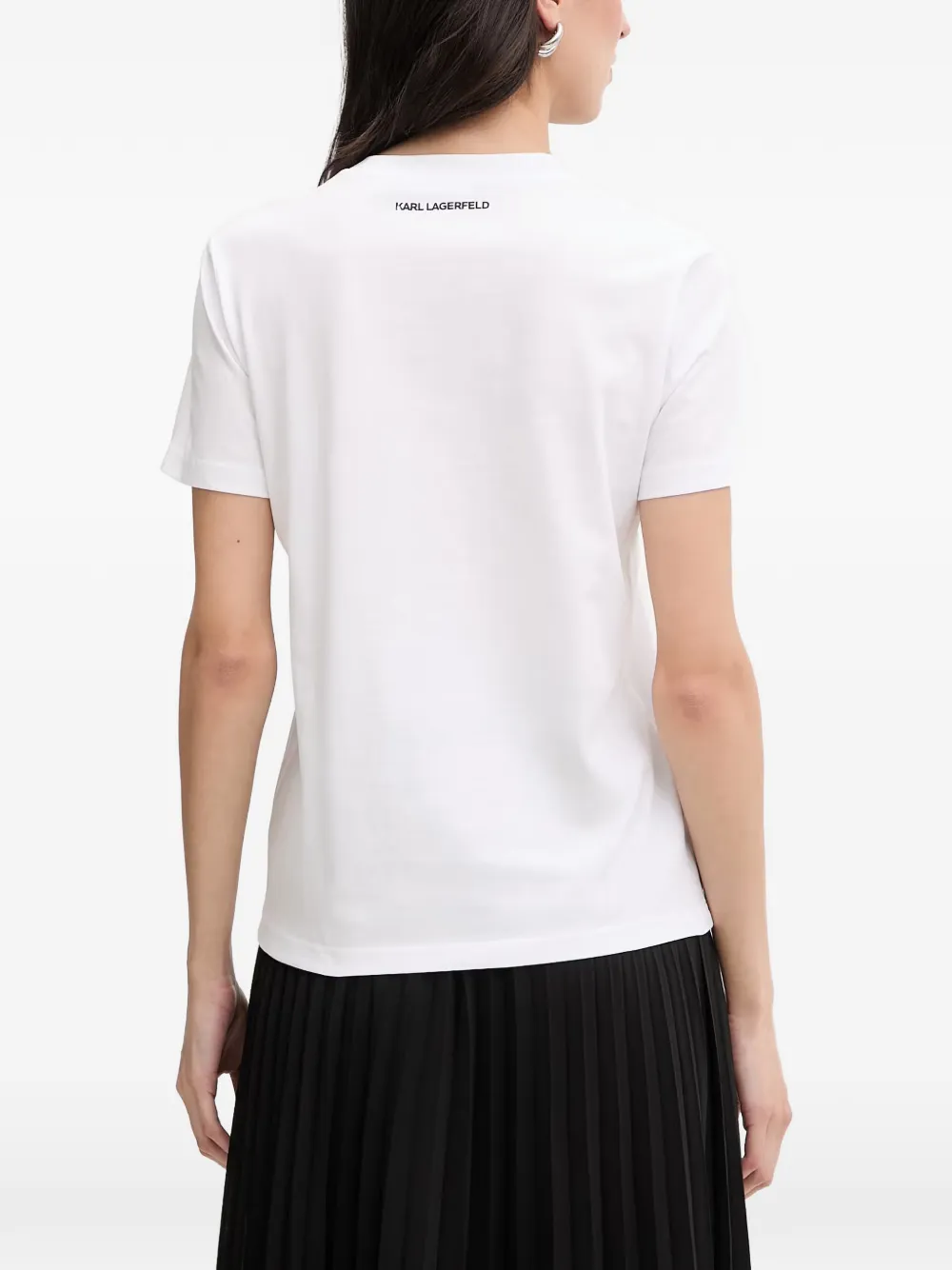 Karl Lagerfeld T-shirt met geborduurd logo Wit