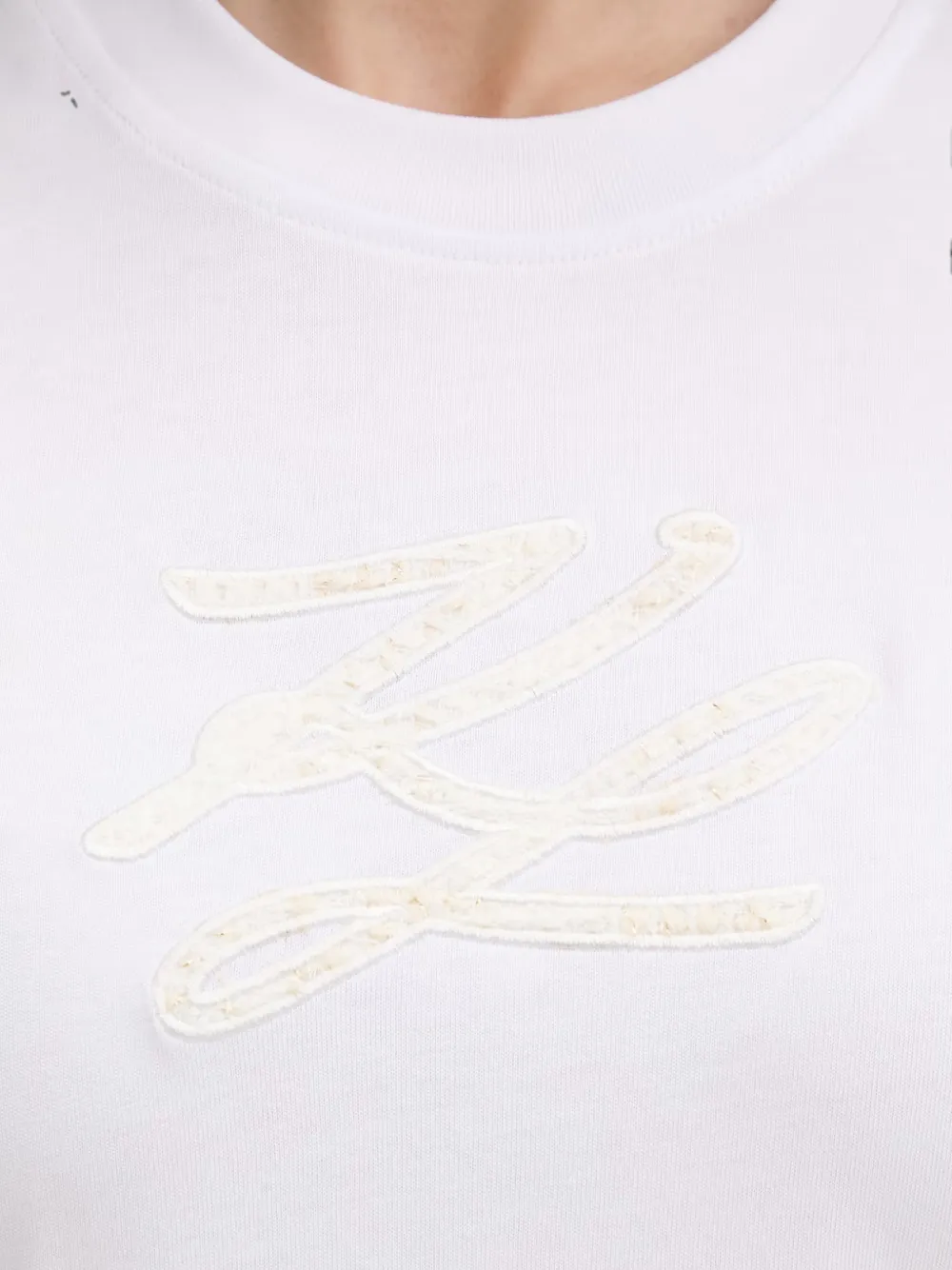 Karl Lagerfeld T-shirt met geborduurd logo Wit