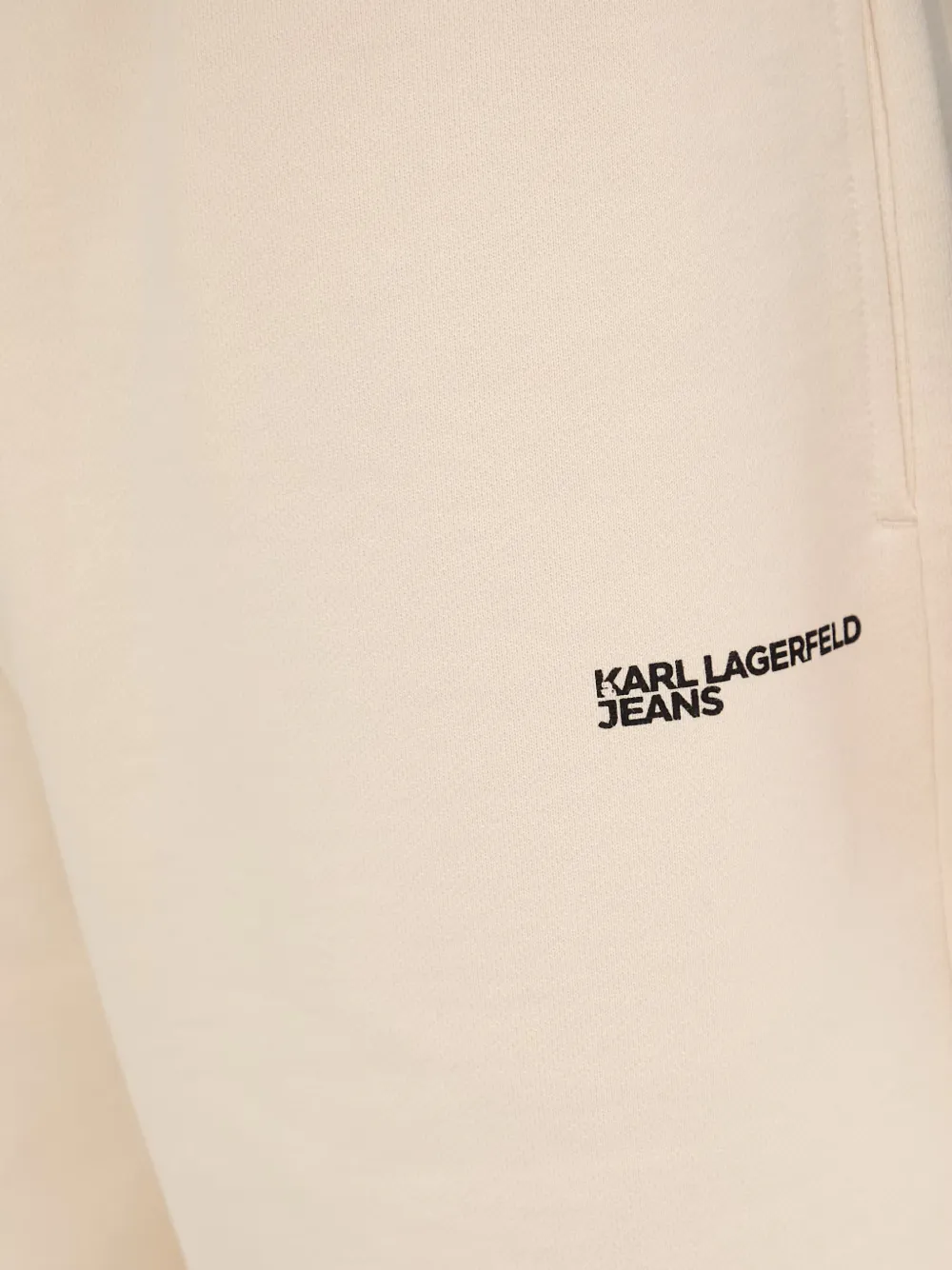 Karl Lagerfeld Jeans logo-print drawstring shorts Beige