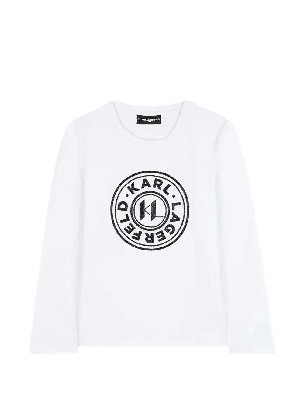 Karl Lagerfeld Kids logo-print long-sleeve T-shirt - Bianco