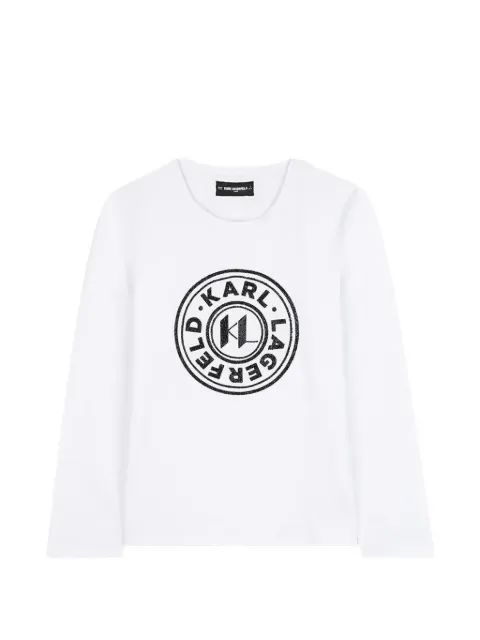 Karl Lagerfeld Kids T-shirt med lange ærmer og logotryk