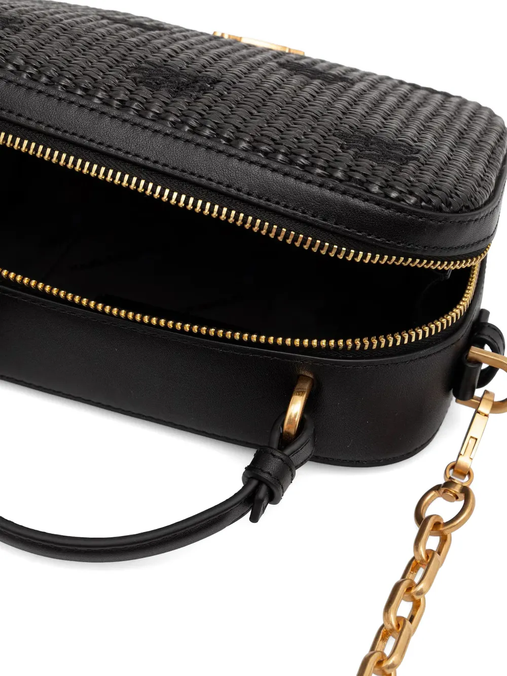 Karl Lagerfeld Geweven crossbodytas met logoplakkaat Zwart