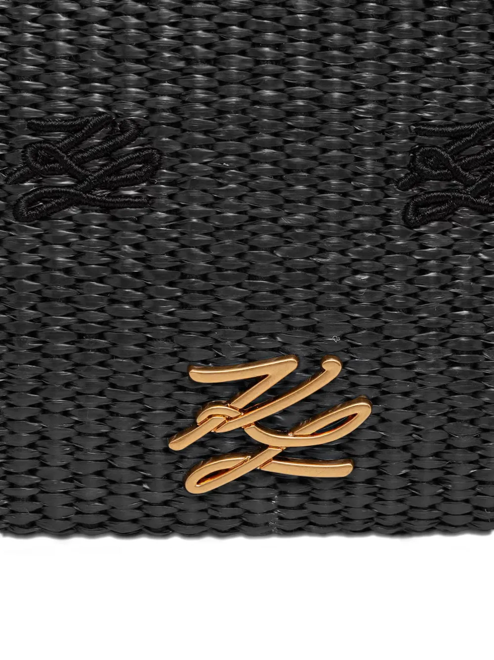 Karl Lagerfeld Geweven crossbodytas met logoplakkaat Zwart