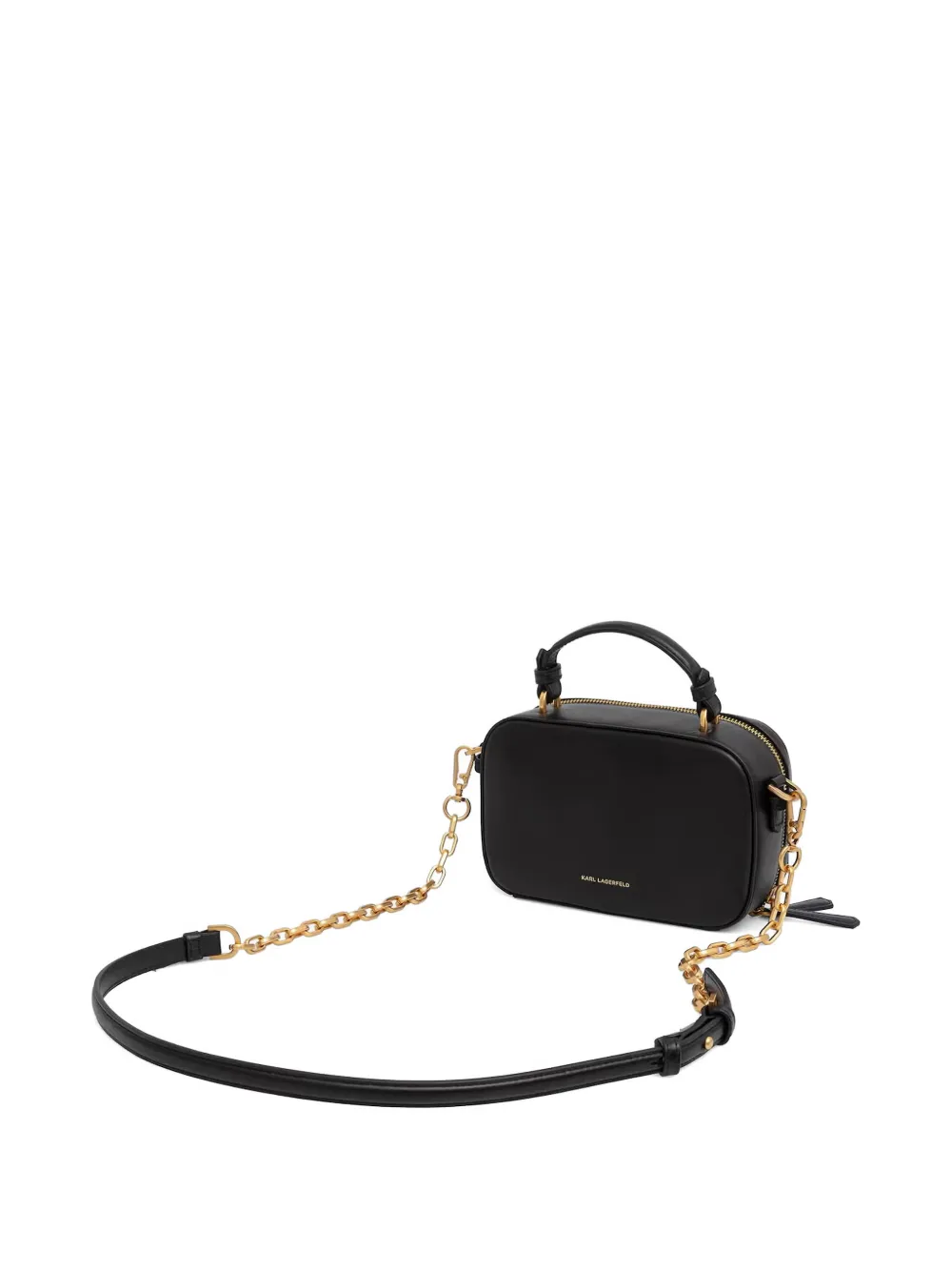 Karl Lagerfeld Geweven crossbodytas met logoplakkaat Zwart