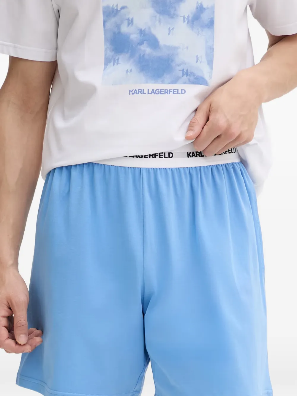 Karl Lagerfeld Pyjama met logoprint Blauw