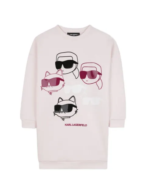 Karl Lagerfeld Kids graphic-print long-sleeve dress