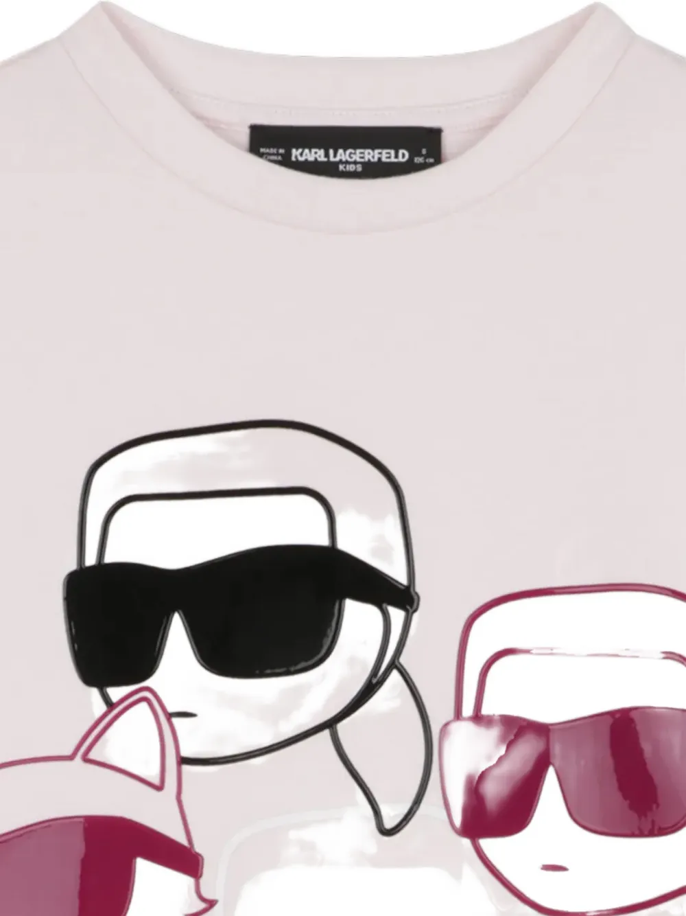 Karl Lagerfeld Kids Jurk met grafische print Roze