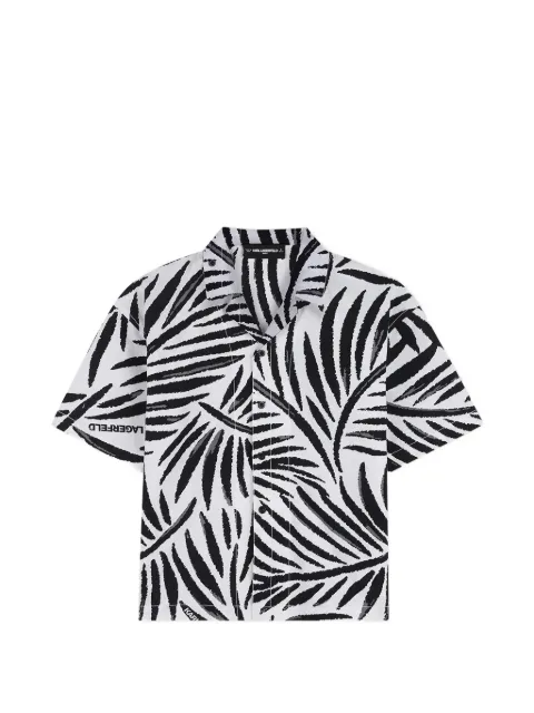 Karl Lagerfeld Kids Hemd mit Blatt-Print