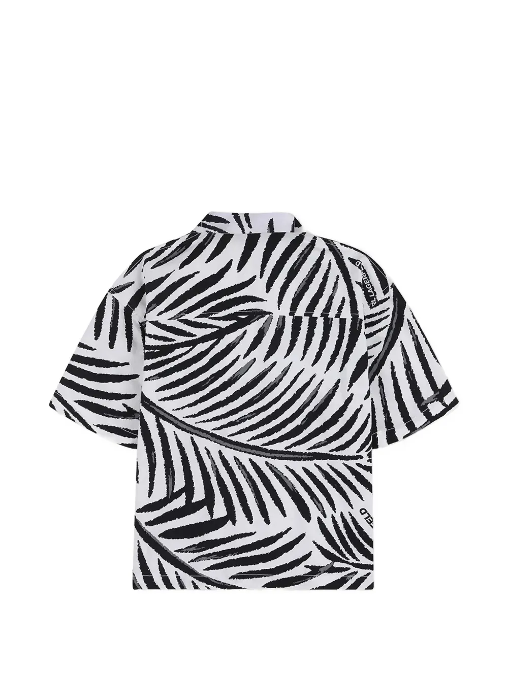 Karl Lagerfeld Kids Shirt met palmblad-print en korte mouwen Wit