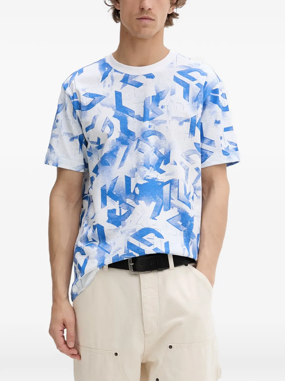Karl Lagerfeld Jeans all-over logo-print T-shirt