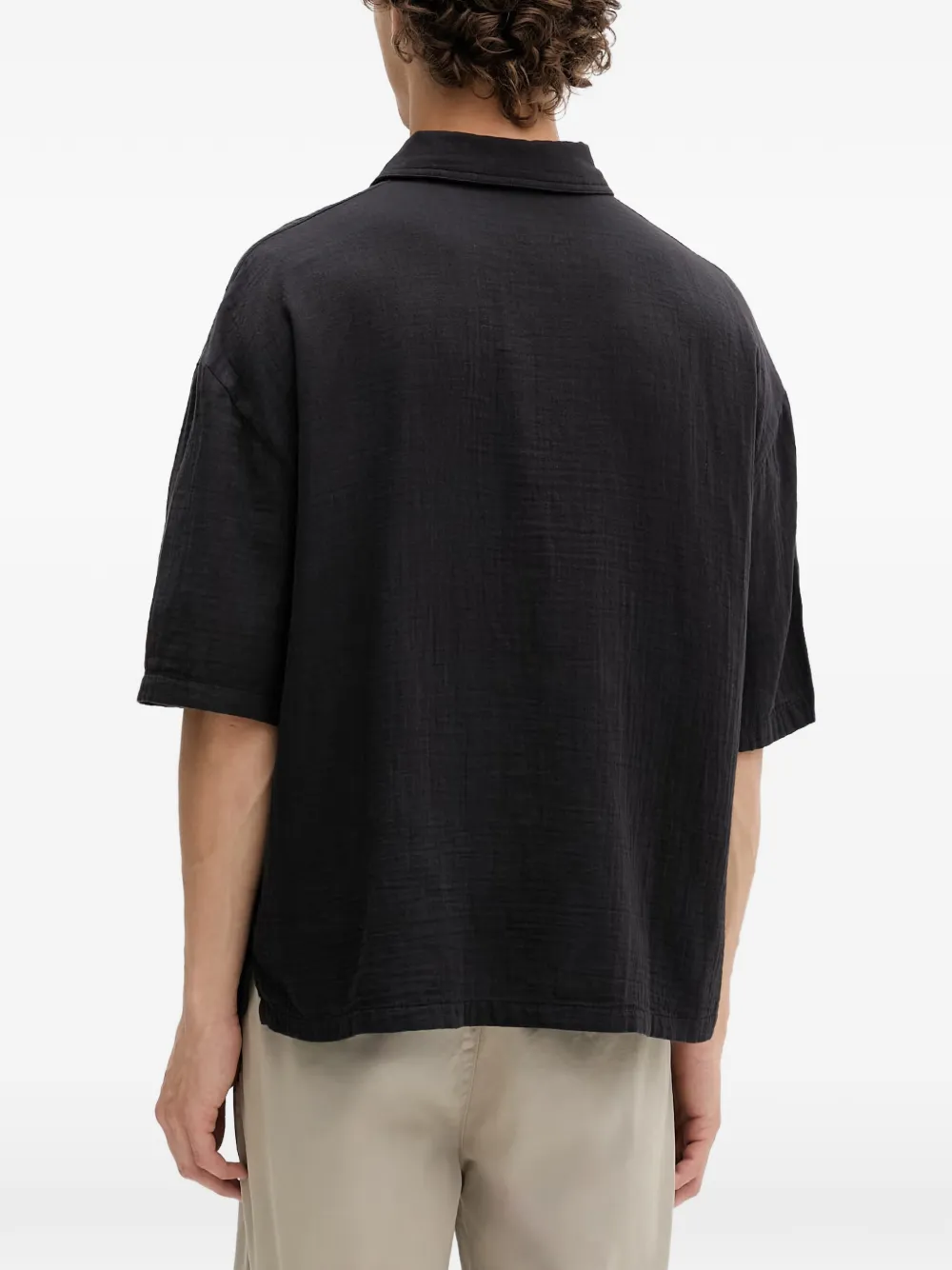 Karl Lagerfeld Jeans Overhemd met geborduurd logo Zwart