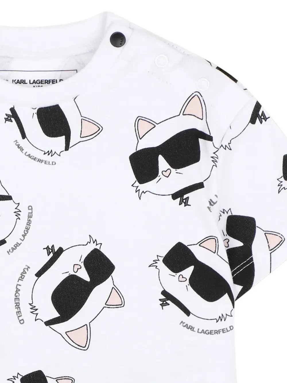 Karl Lagerfeld Kids choupette-print shorts set Wit