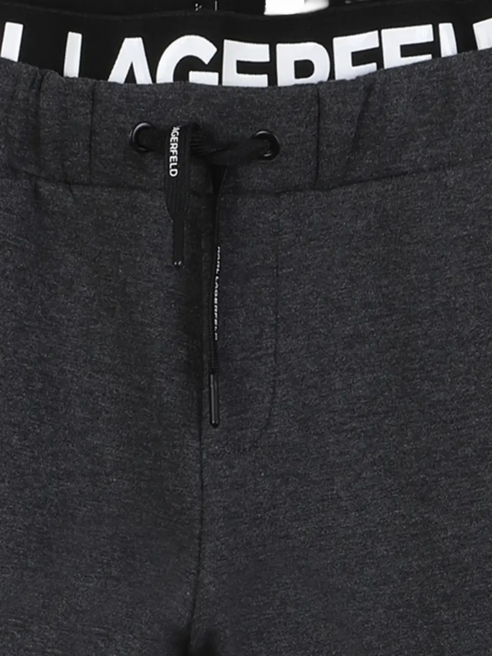 Karl Lagerfeld Kids logo-waistband drawstring track pants Grijs