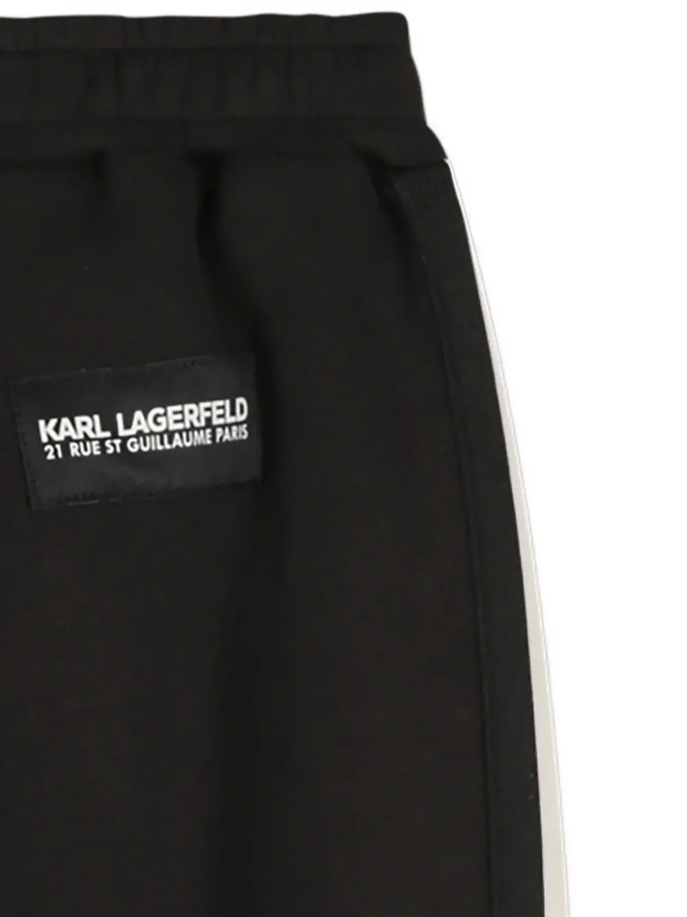 Karl Lagerfeld Kids Trainingsbroek met logoband Zwart