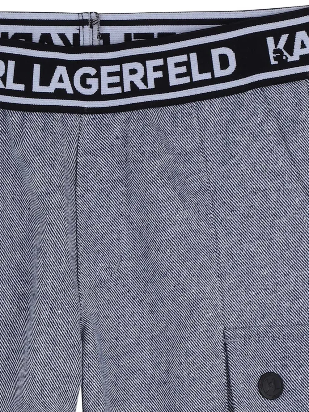 Karl Lagerfeld Kids 로고 웨이스트밴드 카고 반바지