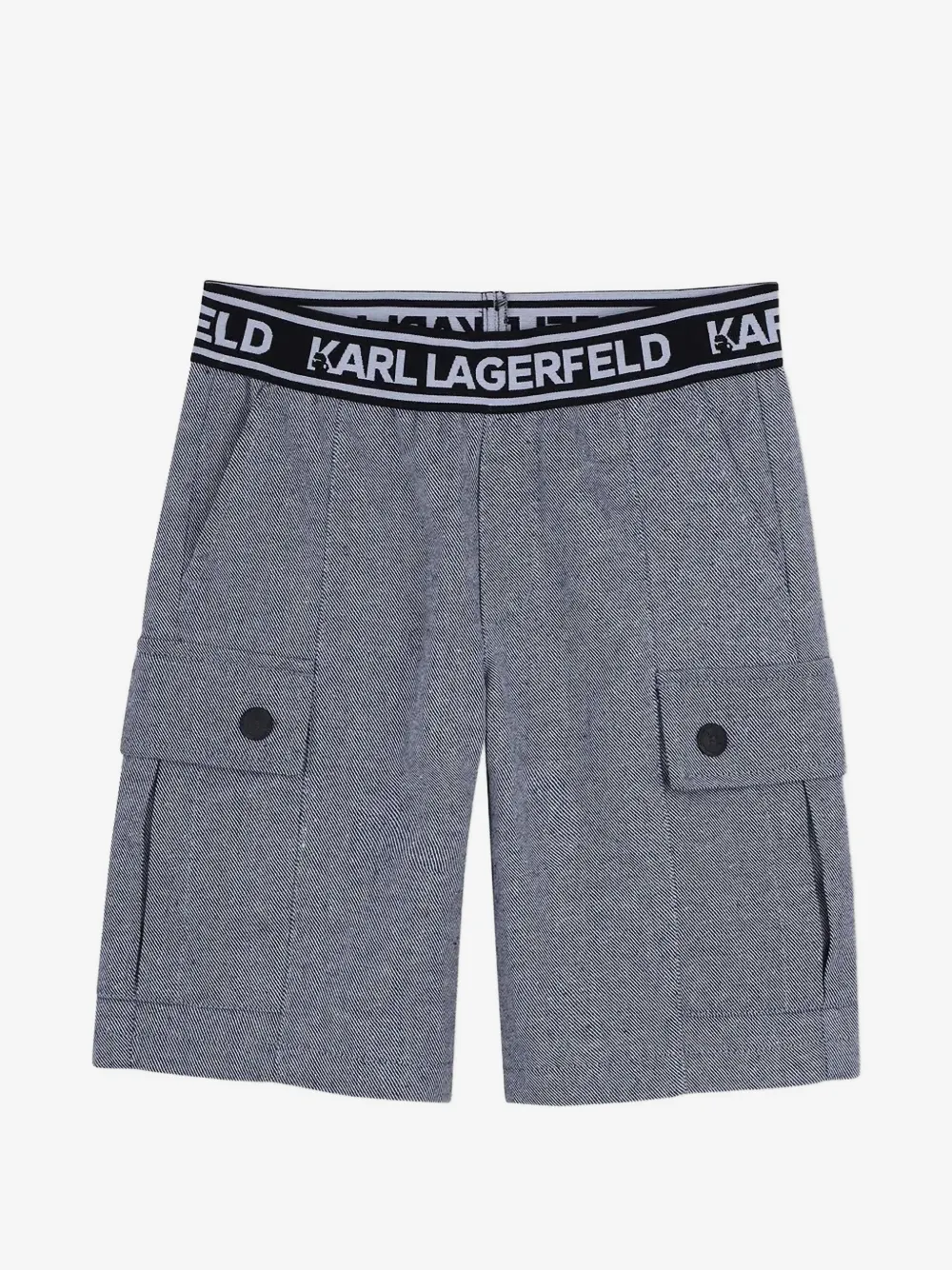 Karl Lagerfeld Kids 로고 웨이스트밴드 카고 반바지