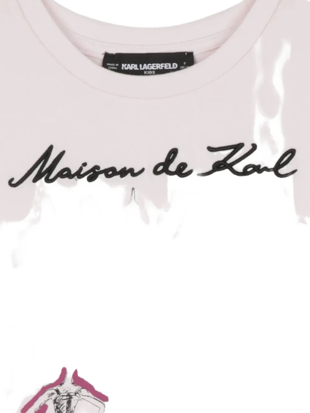 Karl Lagerfeld Kids Sweater met grafische print Beige