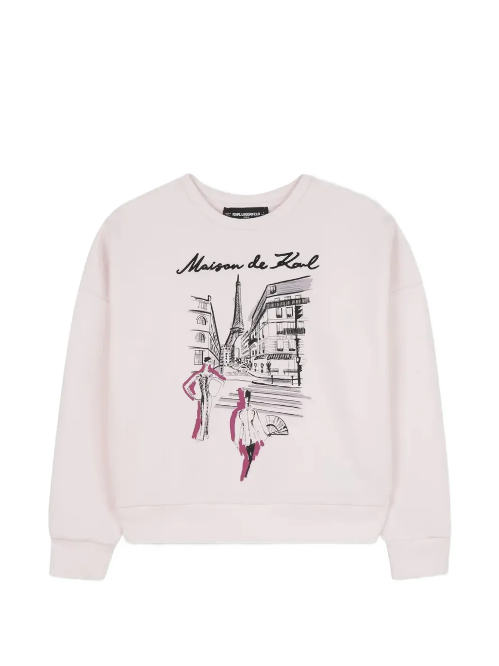 Karl Lagerfeld Kids Sweater met grafische print Beige