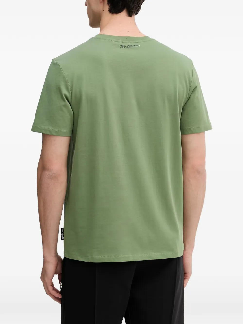 Karl Lagerfeld T-shirt met logoprint met ronde hals Groen