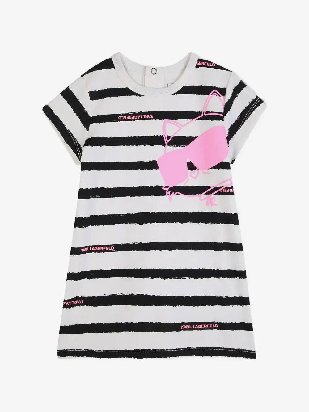 Karl Lagerfeld Kids 슈펫 모티프 스트라이프 원피스
