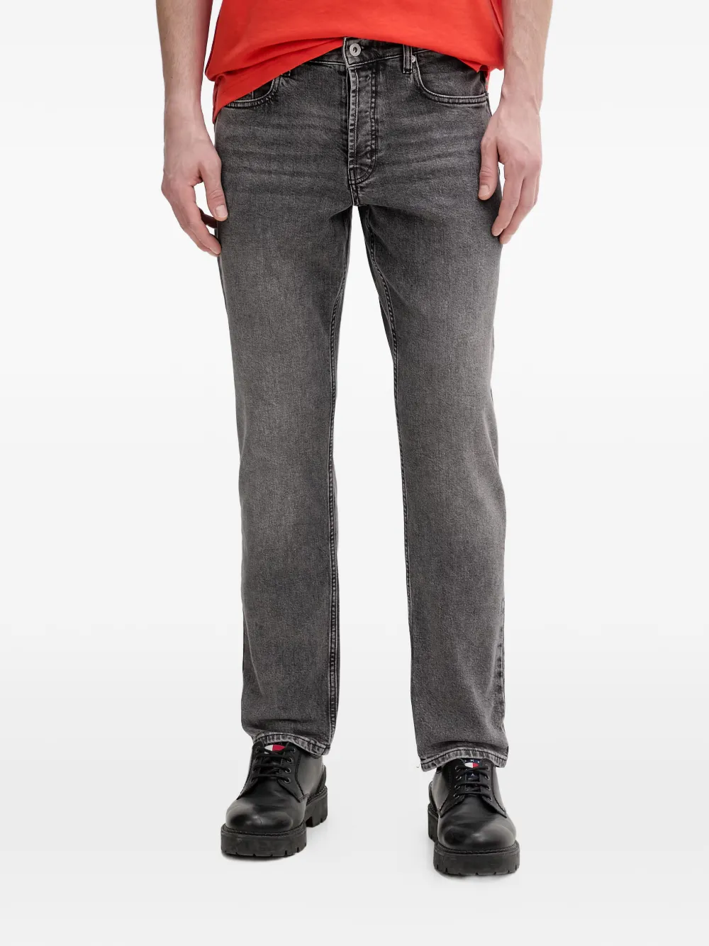 Karl Lagerfeld Jeans logo-print straight-leg jeans - Grigio