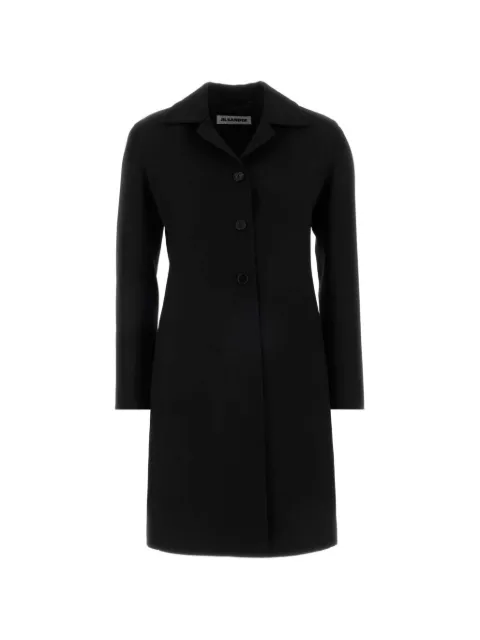 Jil Sander twill-weave single-breasted coat