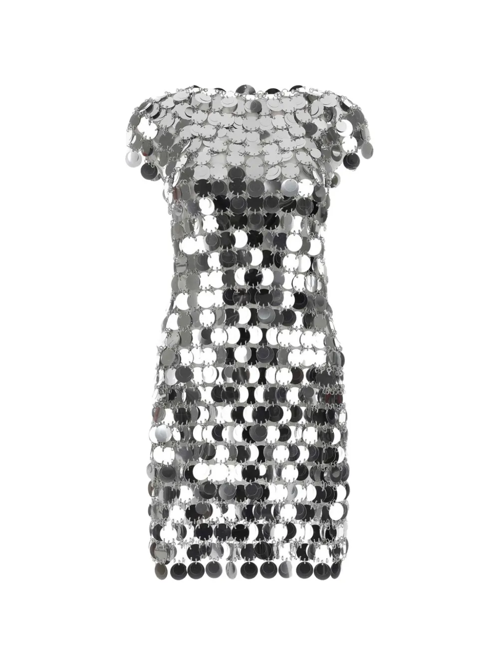 Rabanne Sparkle Disc mini dress - Argento