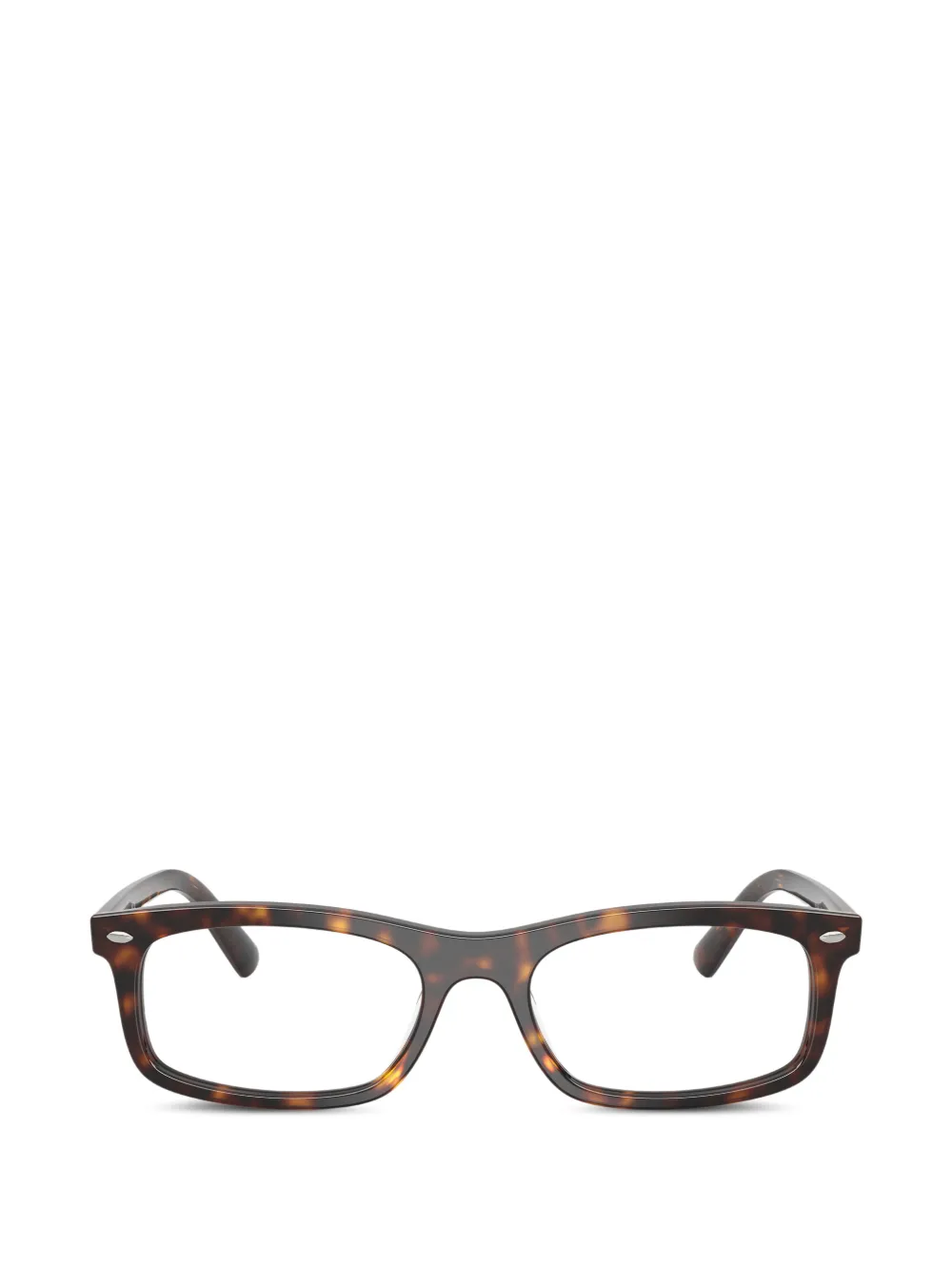 Ray-Ban tortoiseshell-effect rectangle-frame glasses - Marrone