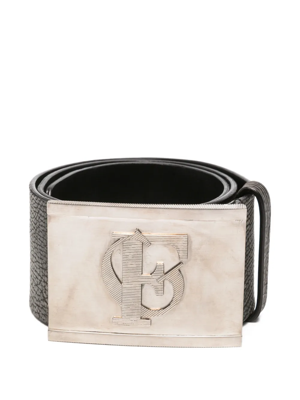 Gianfranco Ferré Pre-Owned 2000 logo-plaque belt - Nero