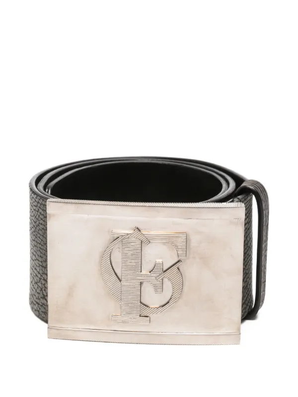 Gianfranco Ferré Pre-owned 2000 Logo-plaque Belt in Black