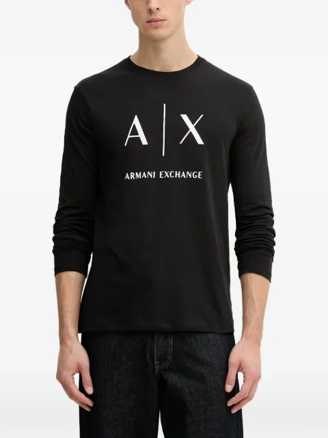 Armani Exchange logo-print long-sleeve T-shirt
