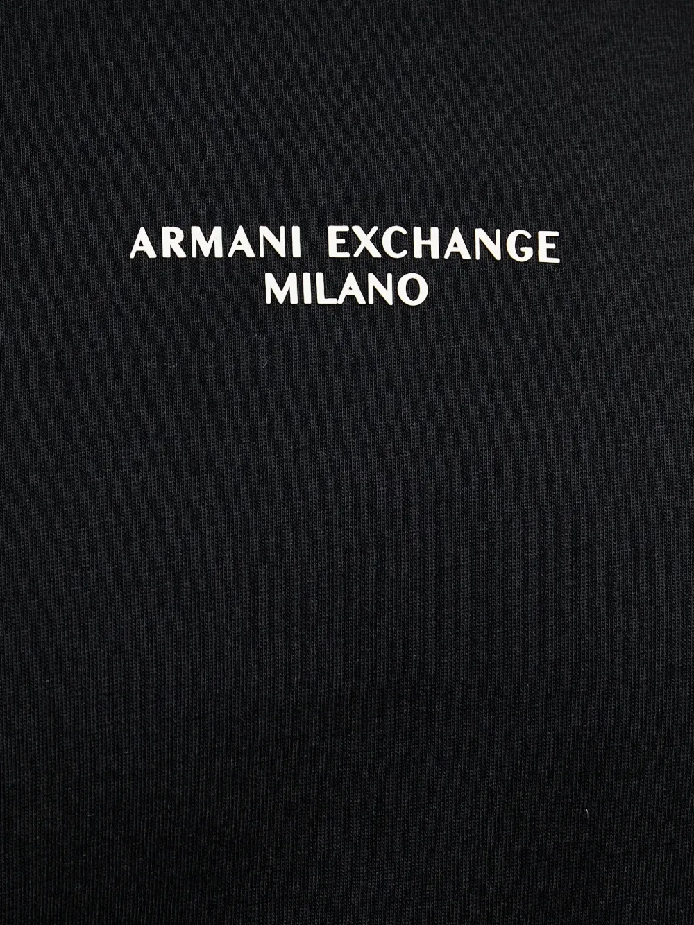 Armani Exchange T-shirt met afwerking en logoprint Zwart