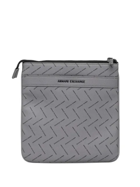 Armani Exchange logo-print messenger bag