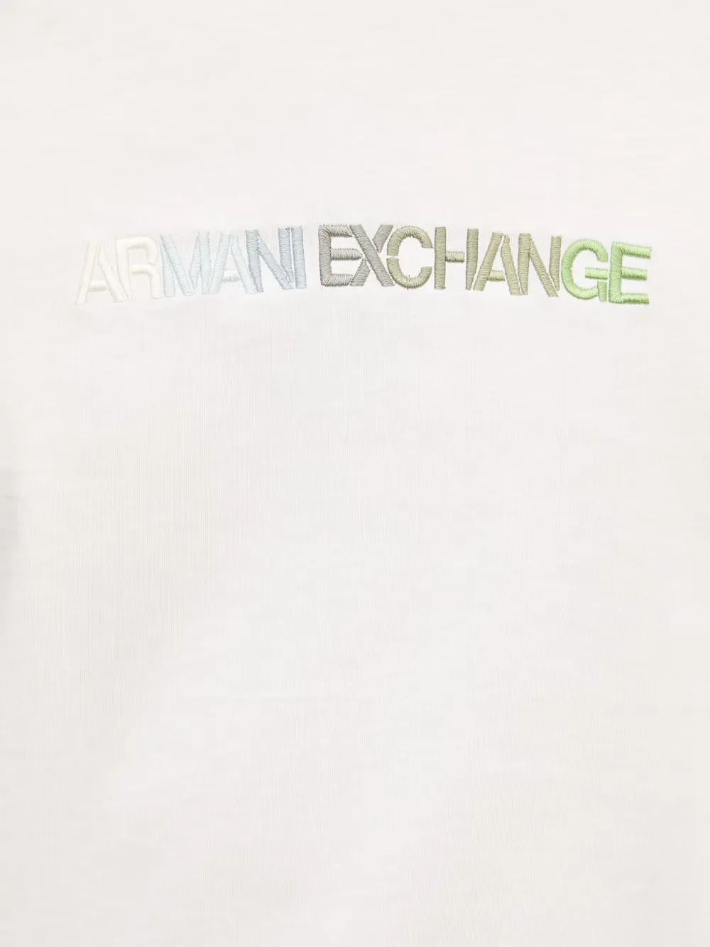 Armani Exchange T-shirt met geborduurd logo Wit