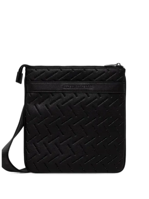 Armani Exchange logo-embossed messenger bag