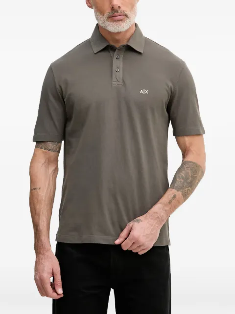 Armani Exchange logo-embroidered polo shirt