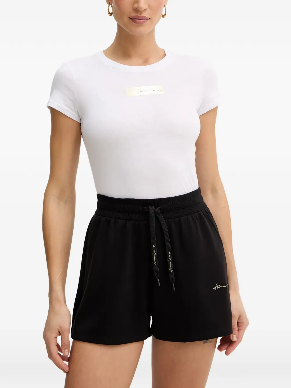Armani Exchange logo-print short-sleeve T-shirt - Bianco