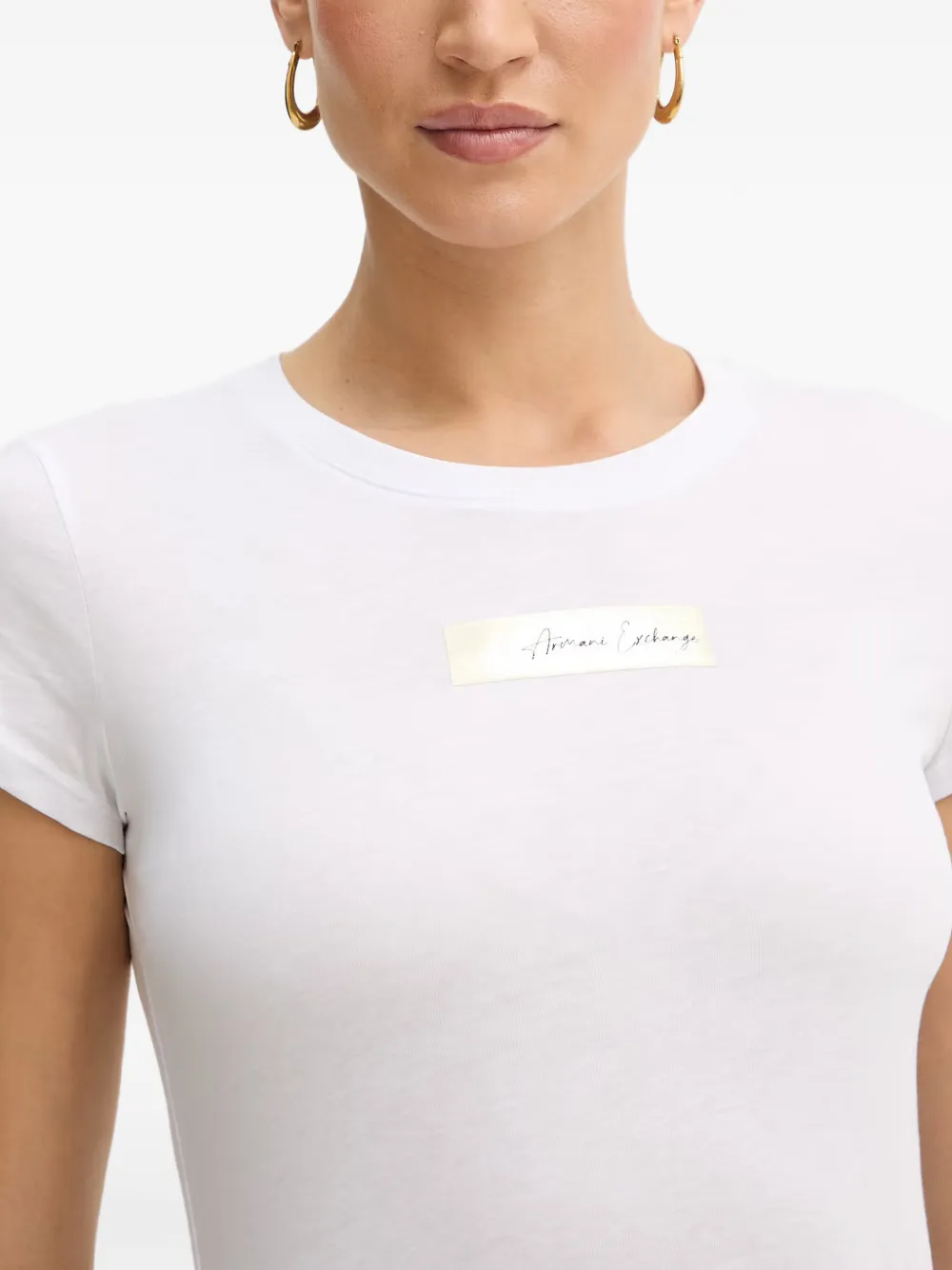 Armani Exchange T-shirt met logoprint Wit