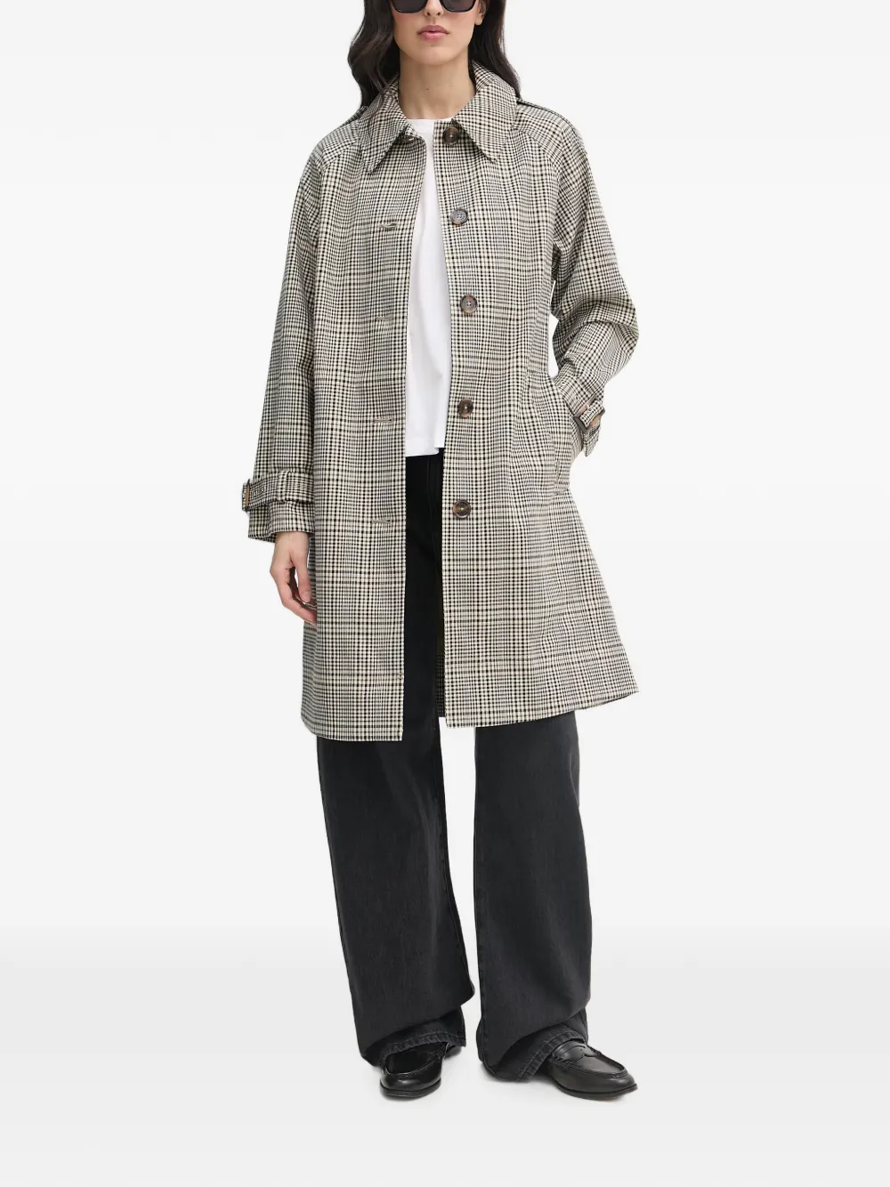 Barbour Maia geruite trenchcoat Beige